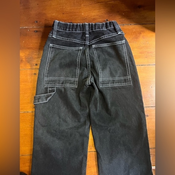 J Galt Brandy Melville Small Womens black Crispina jeans wide leg 90s y2k - Picture 8 of 10